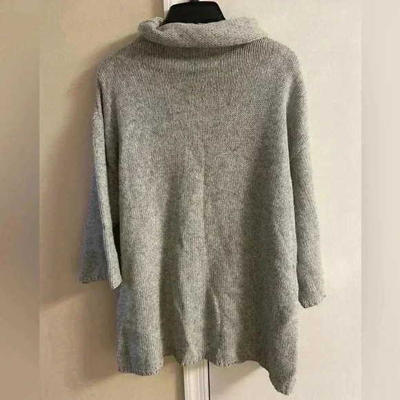 J Jill Sweater Heather Gray Turtleneck Pullover Large - Picture 4 of 6